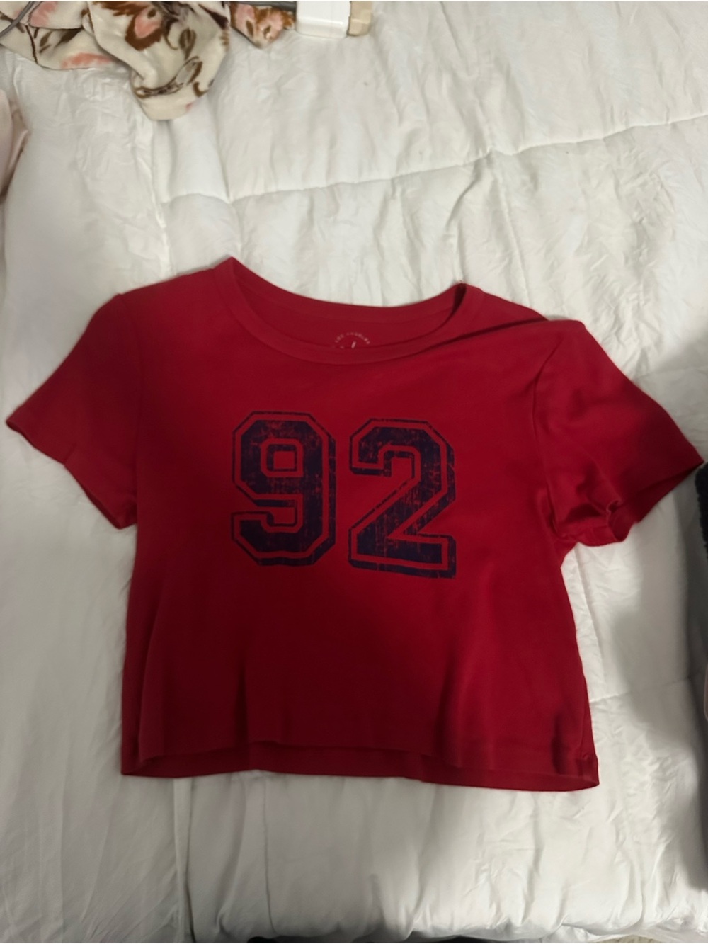 Red Graphic Tee with '92'